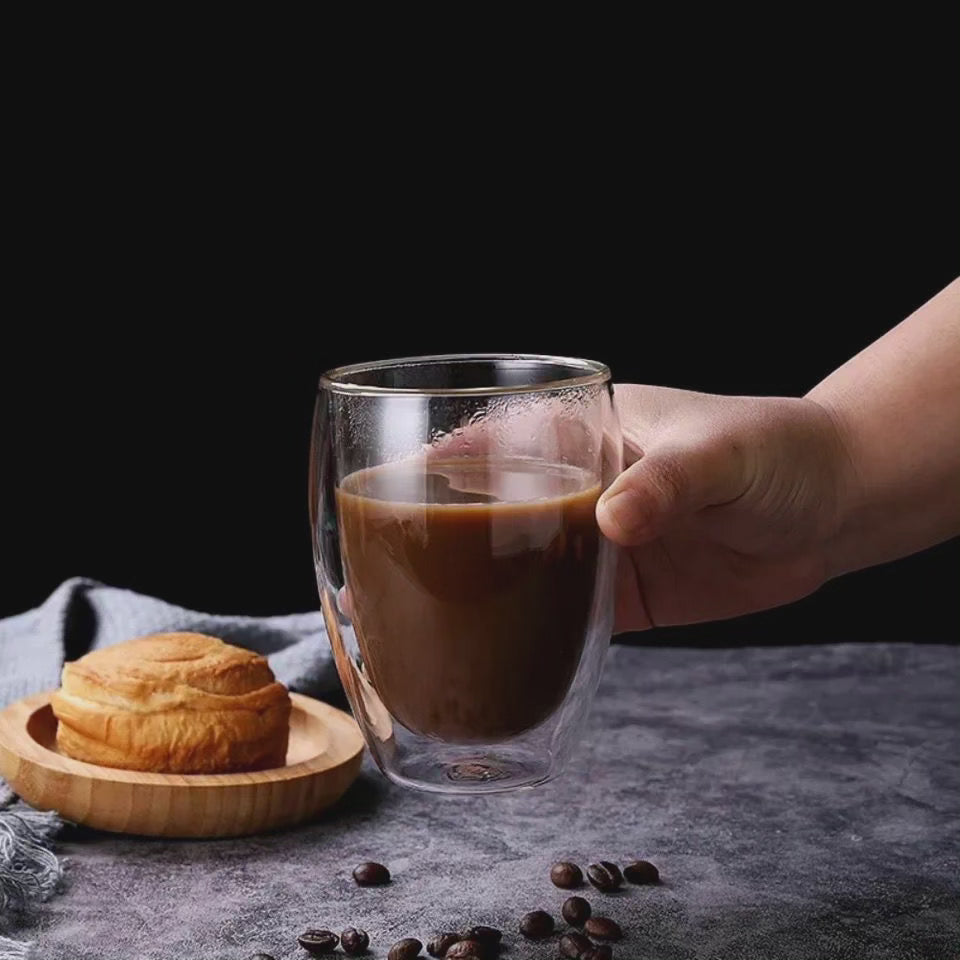Isolerede Dobbeltvæggede Kaffekrus 450ml - Sæt af 6