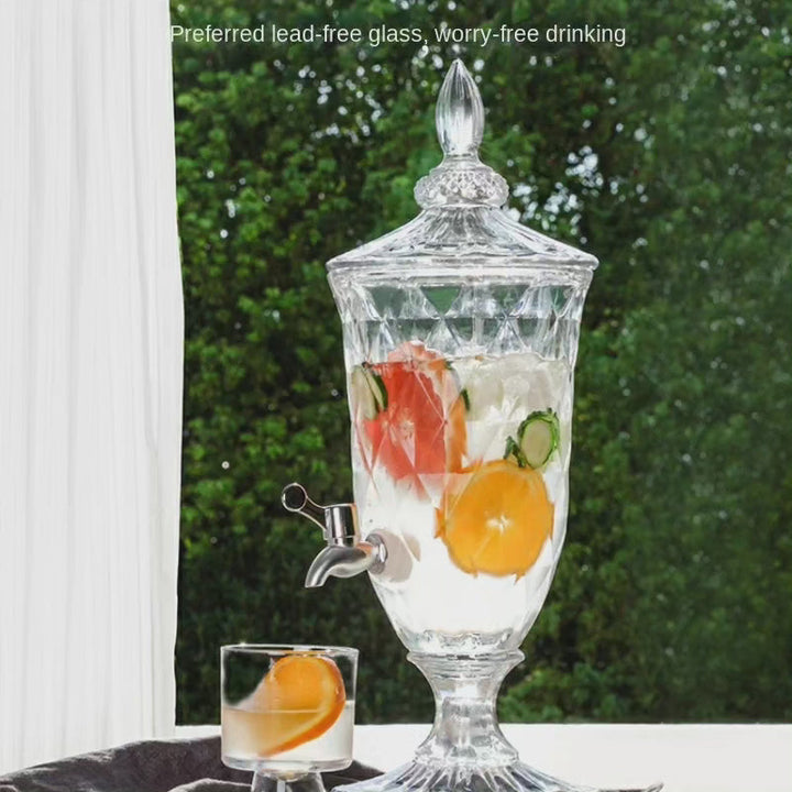 Elegant Glas Juice Dispenser - 3 & 5 Liter