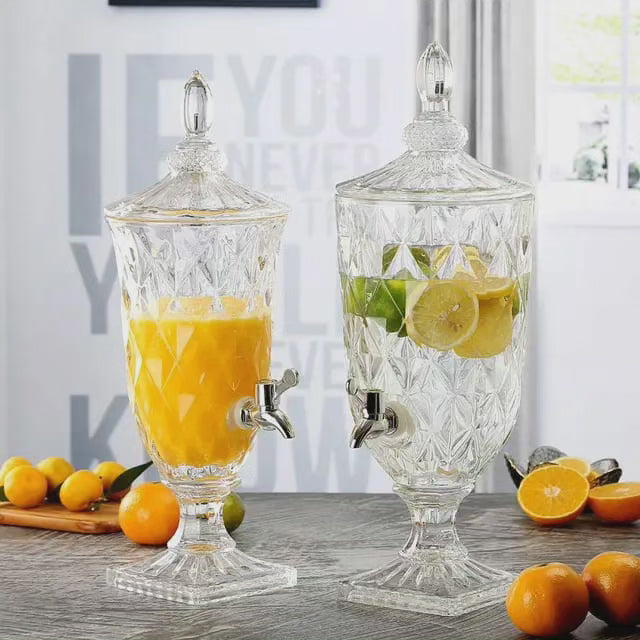 Elegant Glas Juice Dispenser - 3 & 5 Liter