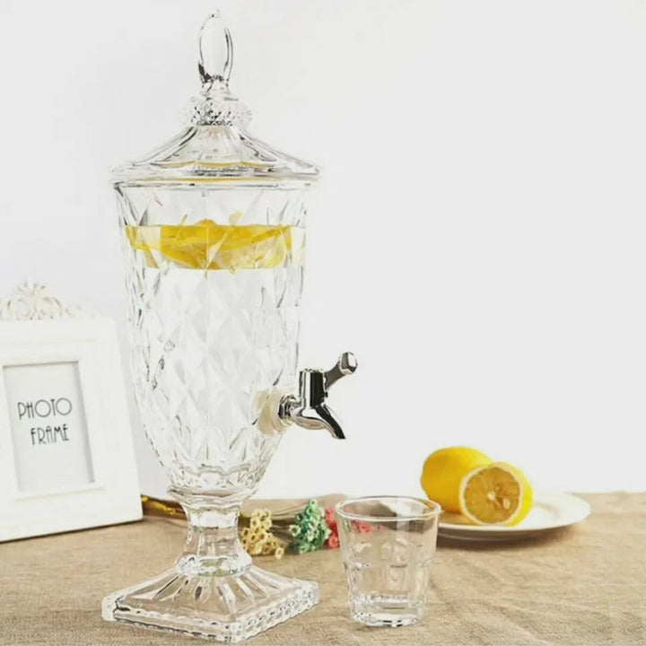 Elegant Glas Juice Dispenser - 3 eller 5 Liter