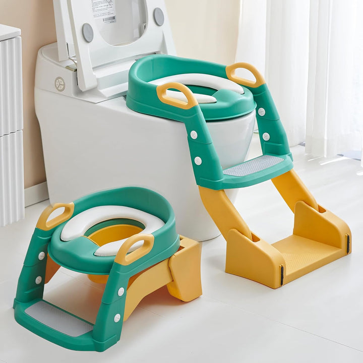 2-i-1 Toilet Potty Træner med Trinbræt til Børn