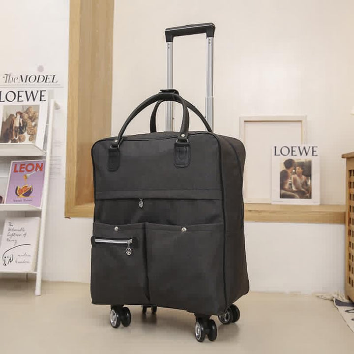 Rummelig Rejsetrolley med Skulderrem og 4 Hjul