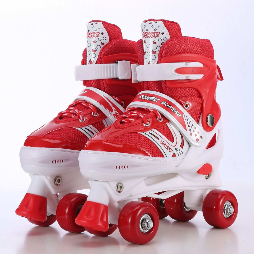 Børneskatesko med Beskyttelsesudstyr i Blå, Pink og Rød