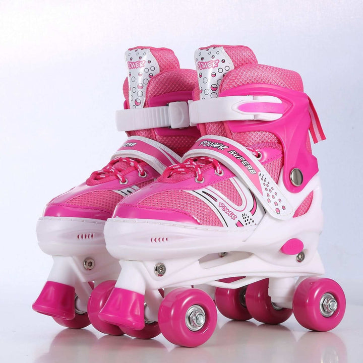 Børneskatesko med Beskyttelsesudstyr i Blå, Pink og Rød