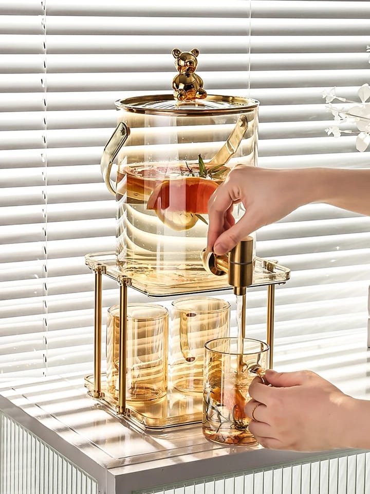 Glas Juice Dispenser med 3,6 Liter Kapacitet