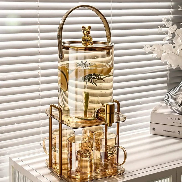 Glas Juice Dispenser med 3,6 Liter Kapacitet