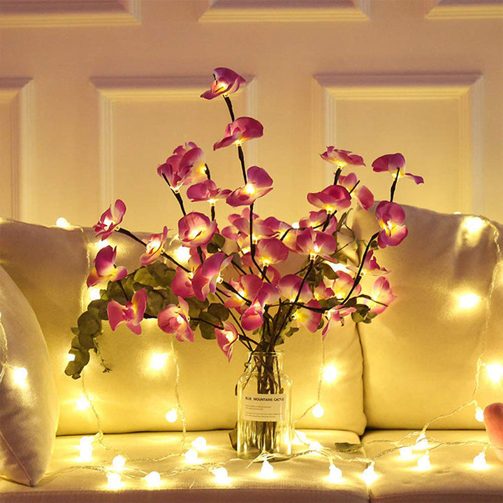 Naturinspireret Gren Bordlampe med LED Belysning
