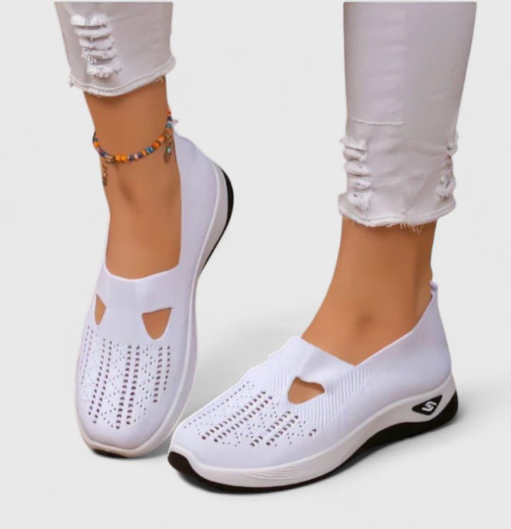 Regine | Dame Slip-On Åndbare Mesh-Gå-Sneakers