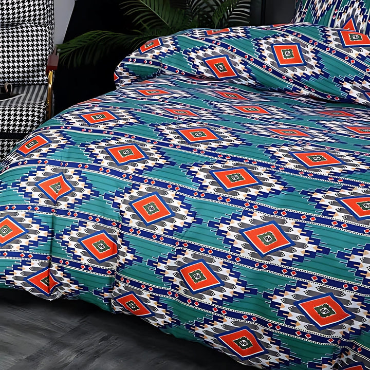 Boho Tribal Duvet Cover Set i Blød Bomulds-Mikrofiber