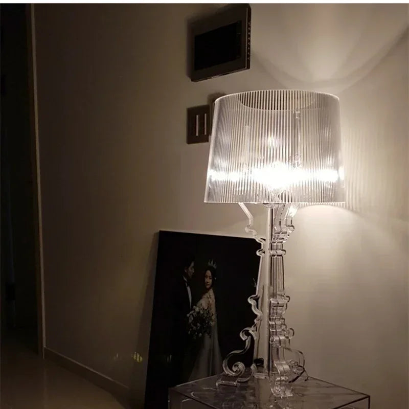 Moderne Akryl Bordlampe med Blank Finish