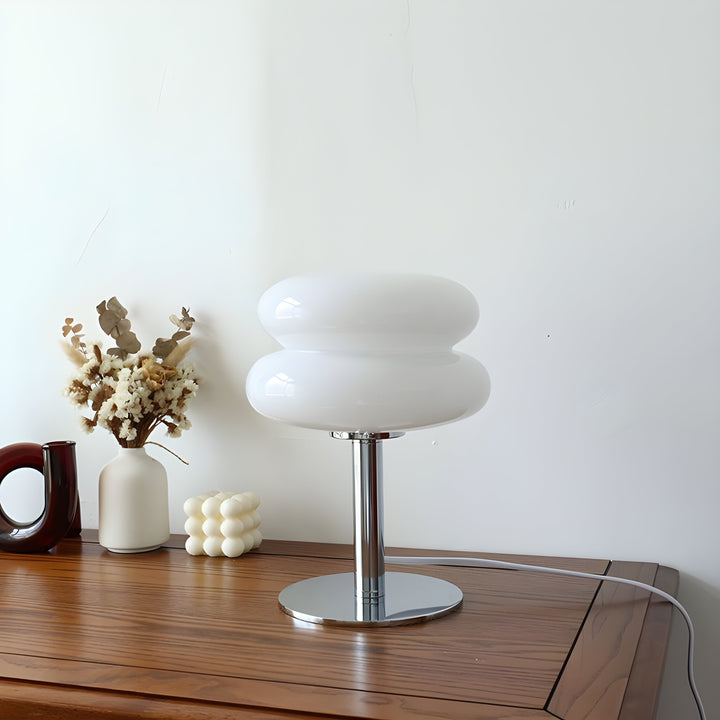 Italiensk Glas LED Bordlampe i Æggeform - Vintage Chic