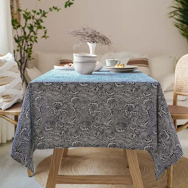 Japansk Linneduge i Rektangulært Design 100% Linned