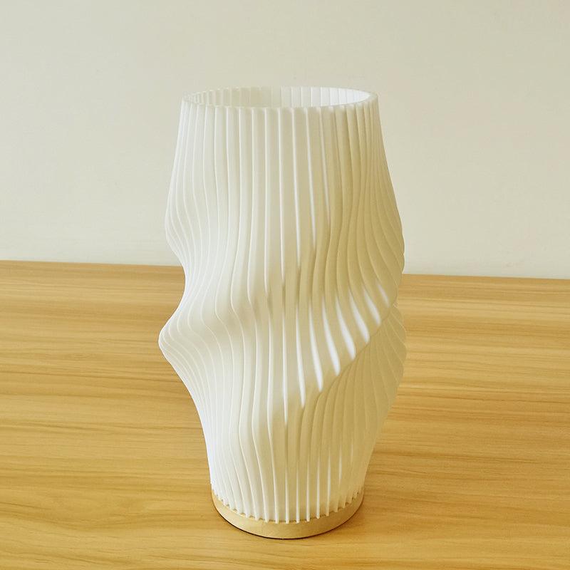 Plisseret Skrivebordslampe i Fransk Creme