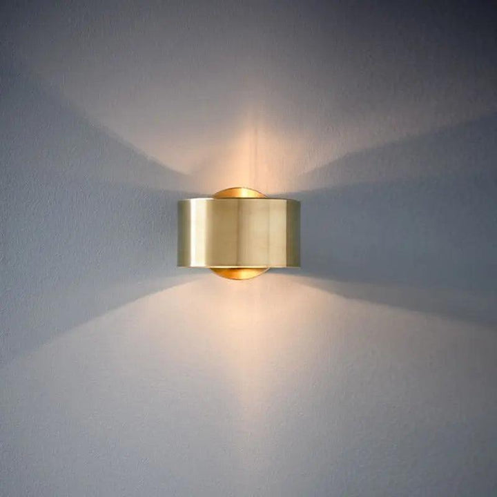 Moderne Væglampe i Sort og Guld Metal