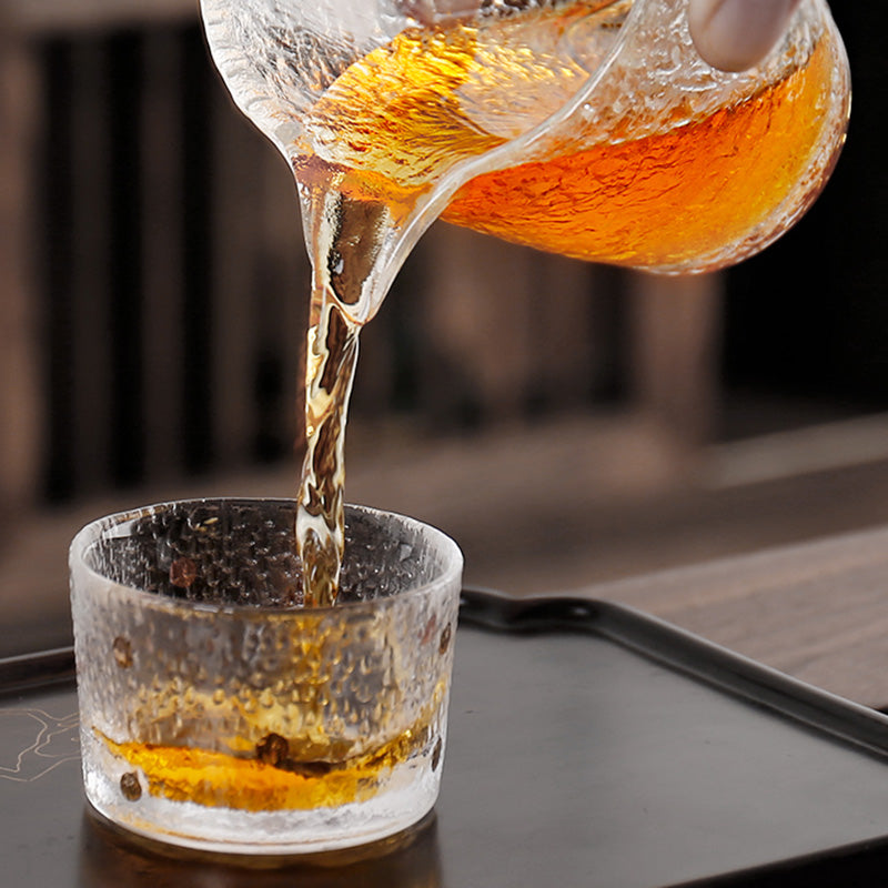 Håndlavede Japanske Whiskeyglas med Guldblad Dekorationer