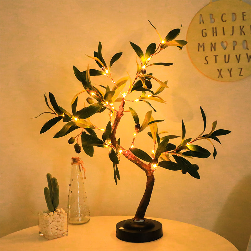 Træ-inspireret Justerbar LED Bordlampe med Berøringskontakt
