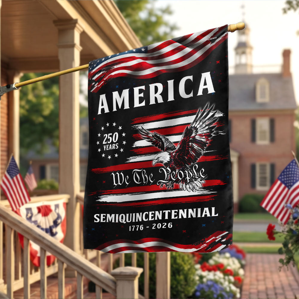 Dobbelt-Sidet Patriotisk Haveflag 250 År Amerika 1776-2026