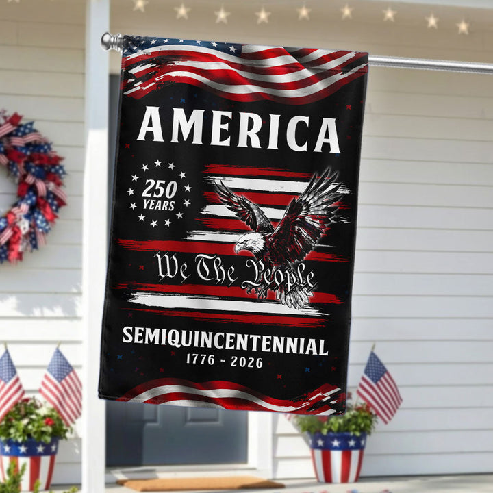 Dobbelt-Sidet Patriotisk Haveflag 250 År Amerika 1776-2026