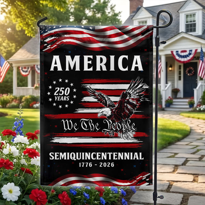Dobbelt-Sidet Patriotisk Haveflag 250 År Amerika 1776-2026