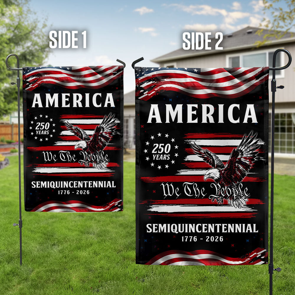Dobbelt-Sidet Patriotisk Haveflag 250 År Amerika 1776-2026