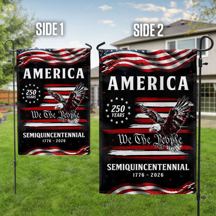 Dobbelt-Sidet Patriotisk Haveflag 250 År Amerika 1776-2026