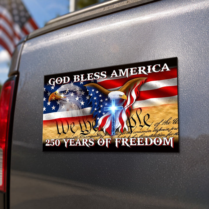 Tilpasset Frihed Flag Bil Magnet i Vinyl
