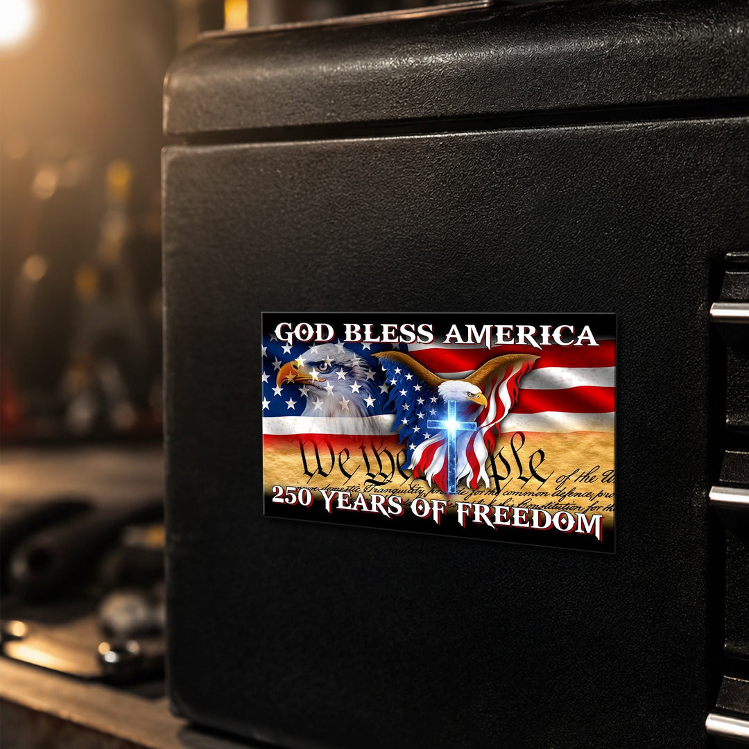 Tilpasset Frihed Flag Bil Magnet i Vinyl