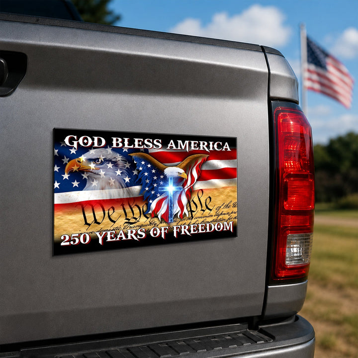 Tilpasset Frihed Flag Bil Magnet i Vinyl