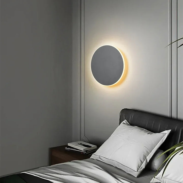 Rund LED Væglampe i Aluminium - Moderne Design 30 cm