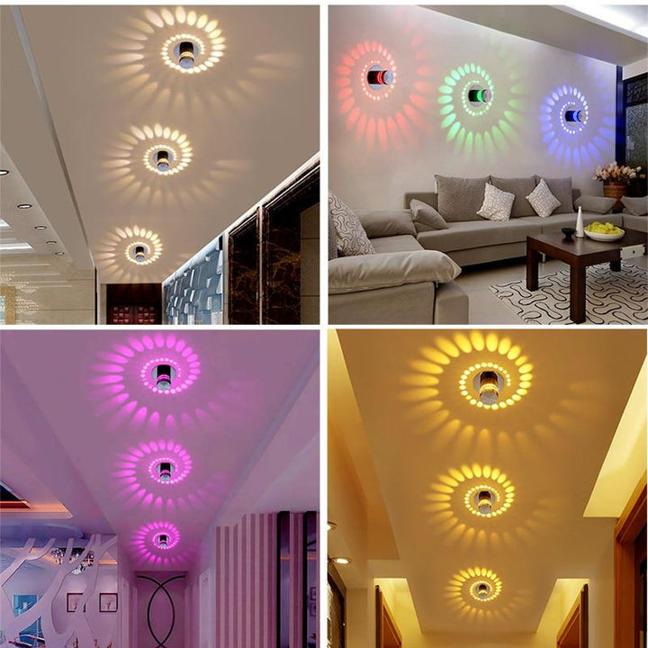 Moderne Spiral Loftlampe med Fjernbetjening og LED
