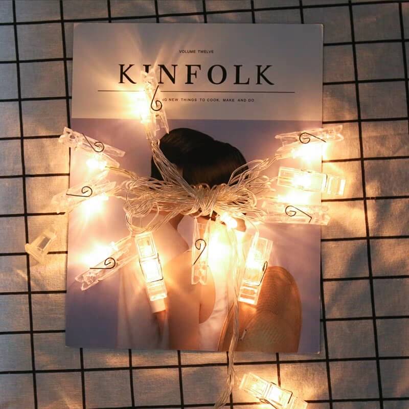 Vandtæt LED Klemlys Kæde med Blødt Lys