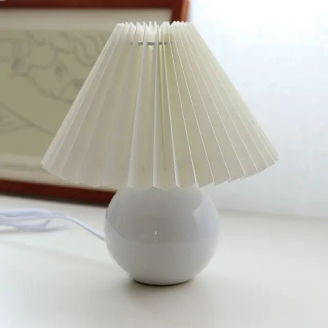 Vintage Bordlampe med Foldbar Skærm i Metal
