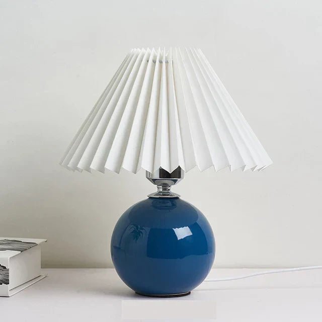 Vintage Bordlampe med Foldbar Skærm i Metal