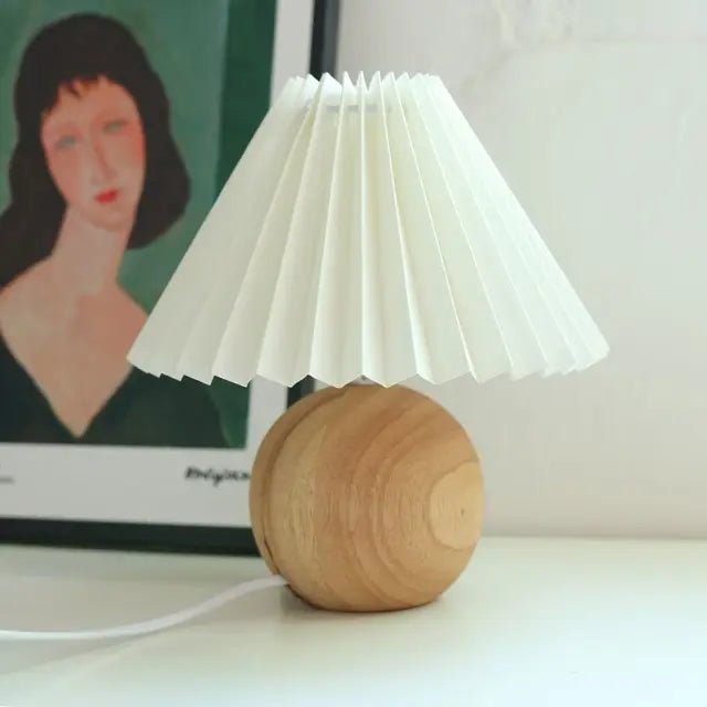 Vintage Bordlampe med Foldbar Skærm i Metal
