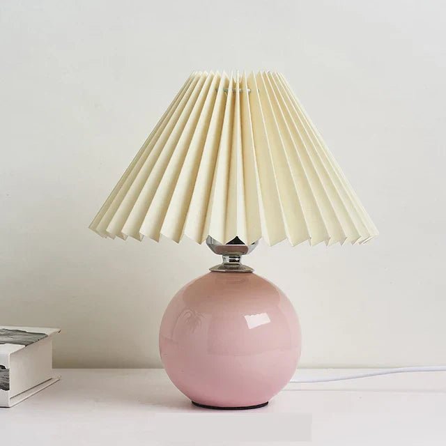 Vintage Bordlampe med Foldbar Skærm i Metal