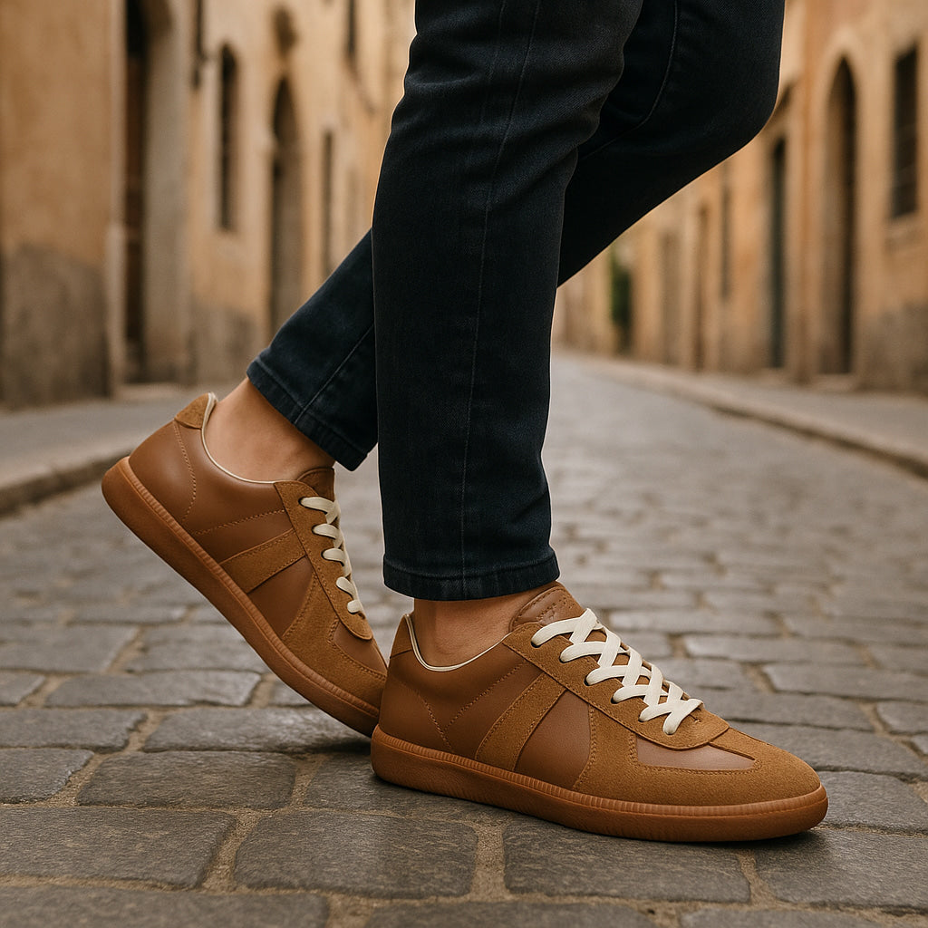Snøresneakers med skridsikker sål og komfortabel pasform