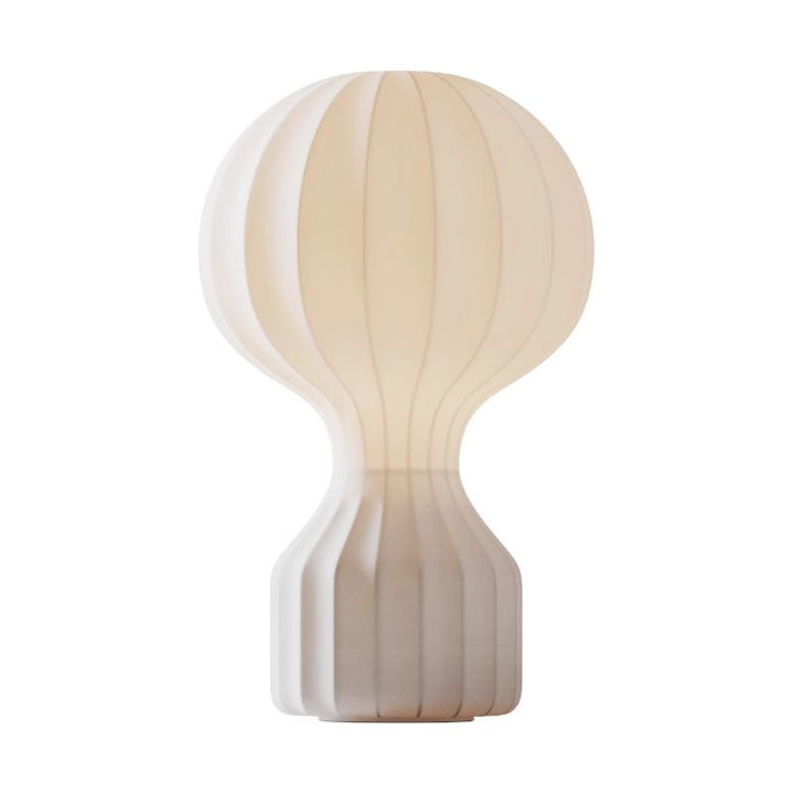 Wabi Sabi Bordlampe med Silke Skærm og Blødt LED Lys