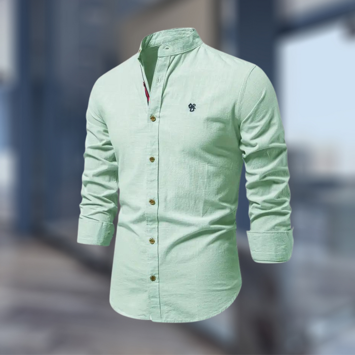 Langærmet poloshirt til mænd med moderne pasform