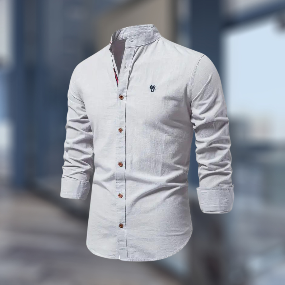 Langærmet poloshirt til mænd med moderne pasform