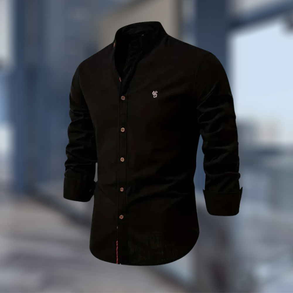 Langærmet poloshirt til mænd med moderne pasform
