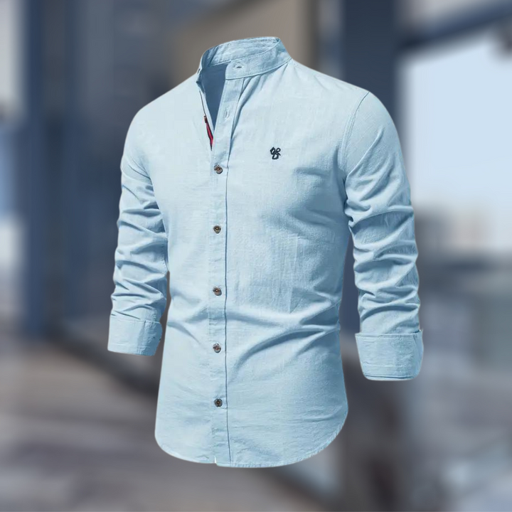 Langærmet poloshirt til mænd med moderne pasform