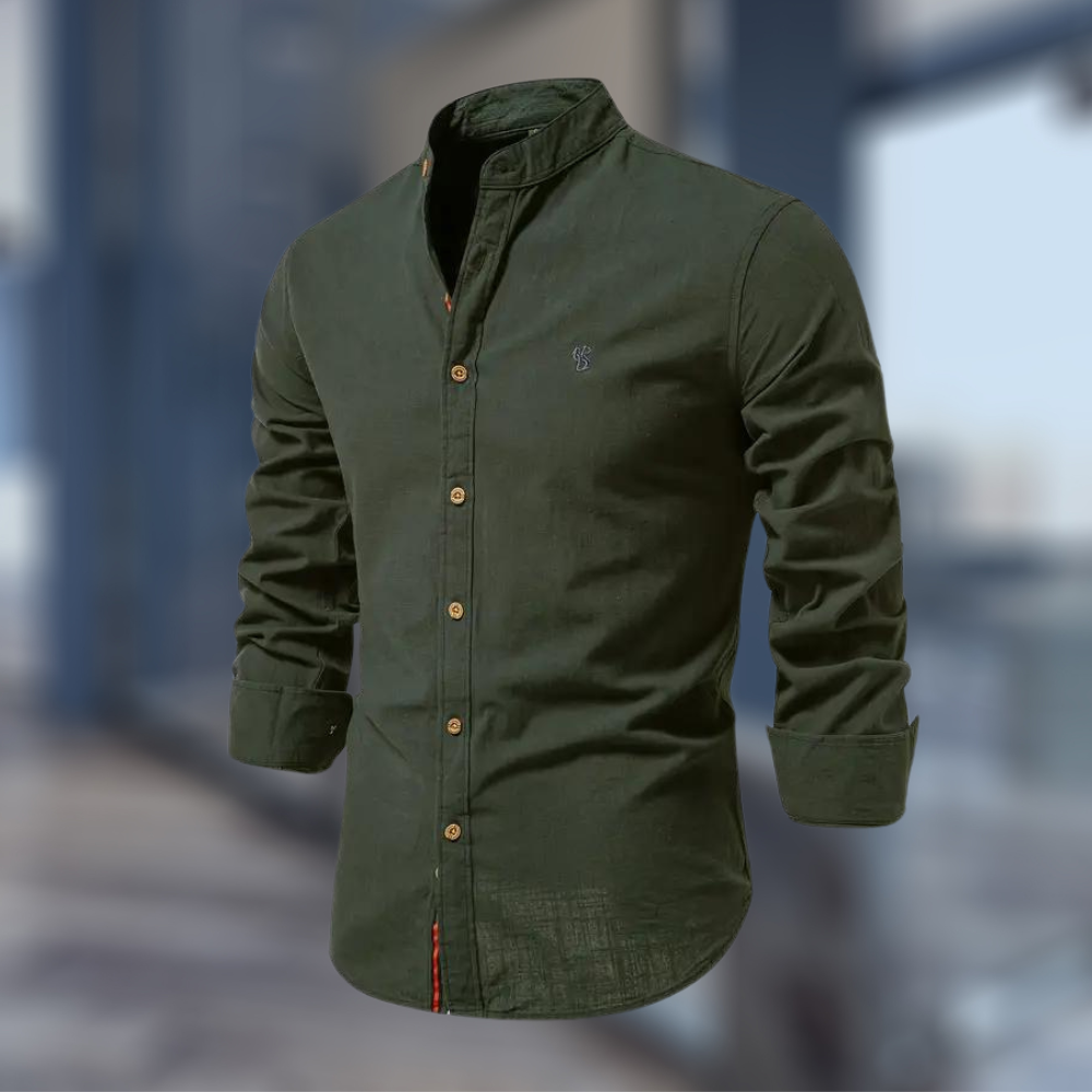 Langærmet poloshirt til mænd med moderne pasform