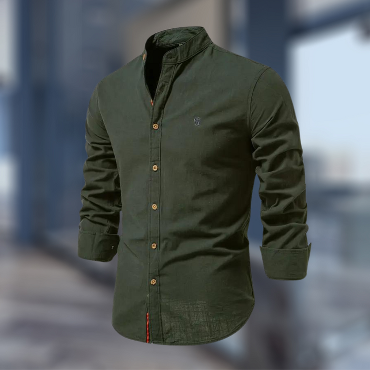 Langærmet poloshirt til mænd med moderne pasform