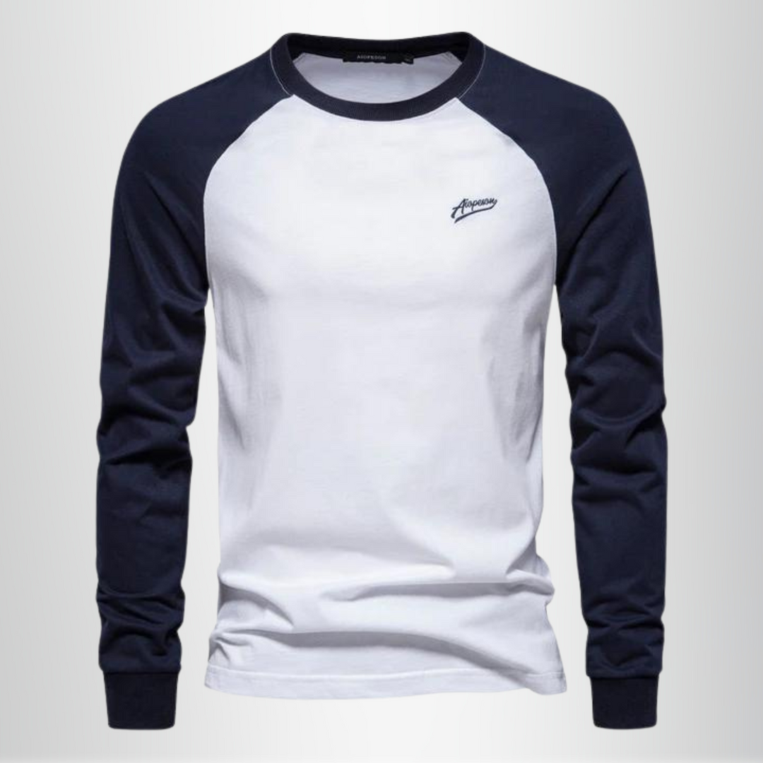 Langærmet T-shirt i Raglanstil med Komfort