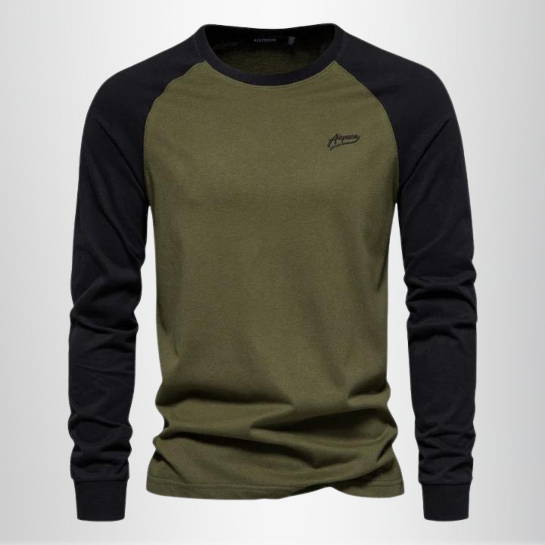 Langærmet T-shirt i Raglanstil med Komfort