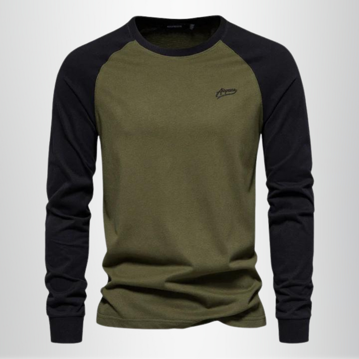 Langærmet T-shirt i Raglanstil med Komfort