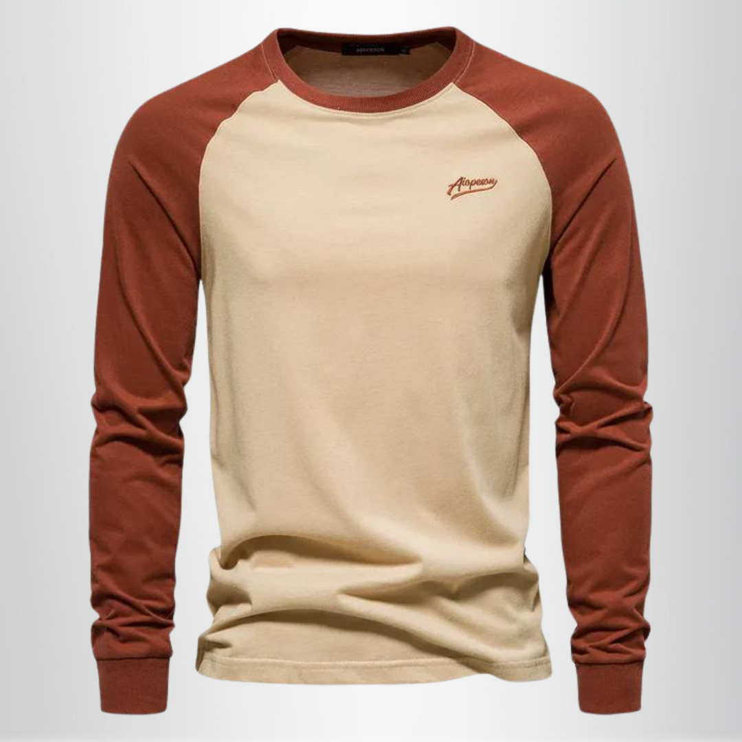 Langærmet T-shirt i Raglanstil med Komfort