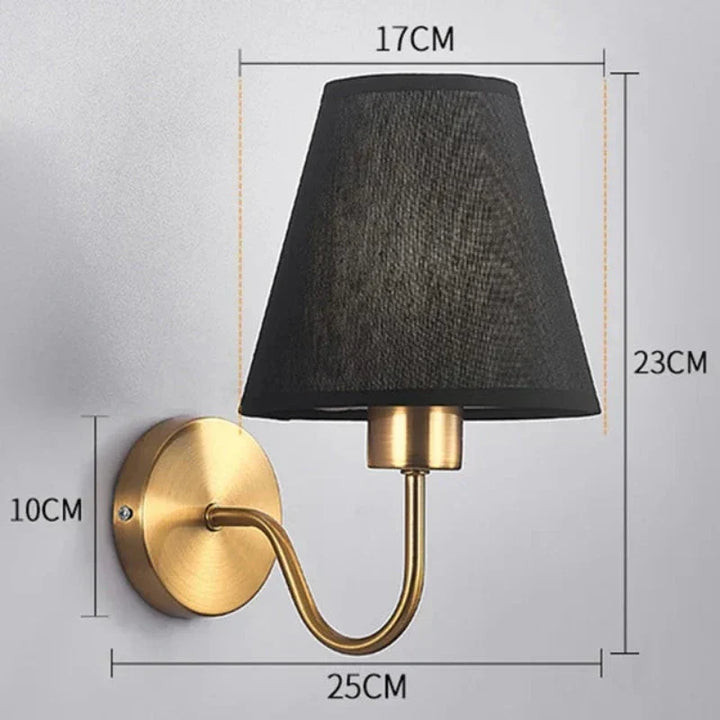 Stof Væglampe med Tidøst Design og Blød Belysning