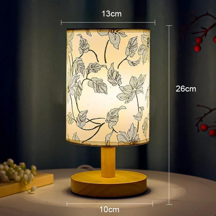 Japandi Bordlampe med Touch Control og Stofskærm