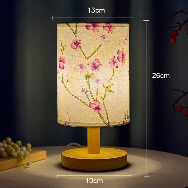 Japandi Bordlampe med Touch Control og Stofskærm